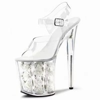 Nouvelles Sandales d'été à Talon Aiguille de 20 cm, à Bout Ouvert, Plateforme Sexy, pour Banquet, Danseuse Exotique, Mariée, Pole Dance, Strip Dance, Club