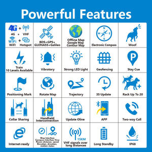ปลอกคอสุนัขติดตามตำแหน่ง <span class=keywords><strong>GPS</strong></span> ซิลิโคน ระบบ GPRS กันน้ำ IP68 เชื่อมต่อบลูทูธ ติดตามตำแหน่งแบบเรียลไทม์ผ่านแอป Android 4G 20+ - Product Image 4