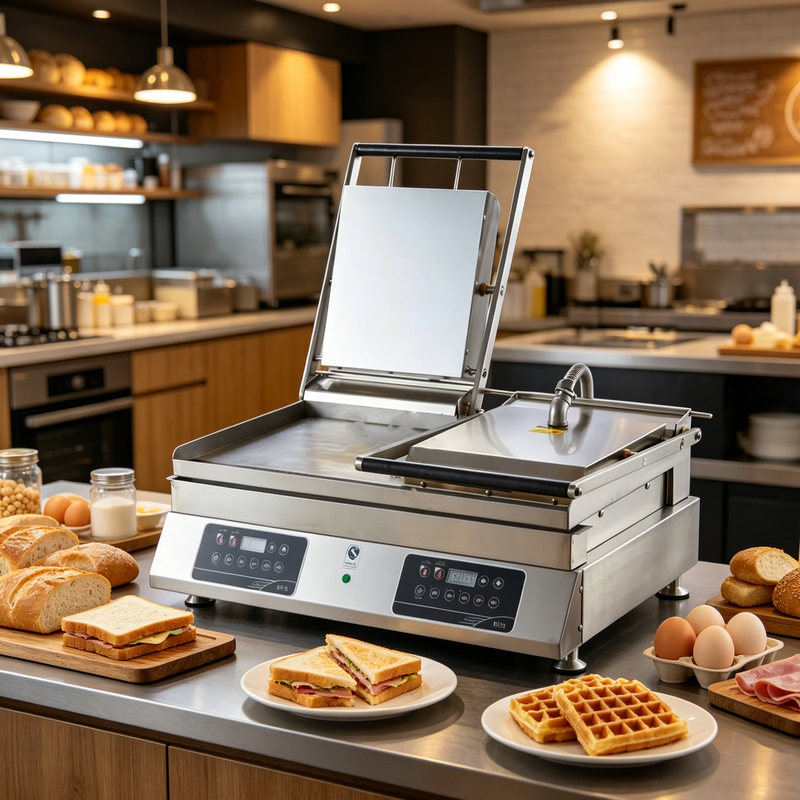Commercial Electric Double Sided Pancake BBQ