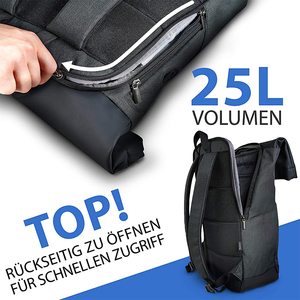 Custom 2025 Large Capacity Travel <b>Roll</b> <b>Top</b> Hiking Daypacks Rolling Bag With Laptop Compartment <b>Backpack</b> - Product Image 3