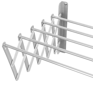 SANIPRO, venta al por mayor, toallero de baño plegable retráctil <span class=keywords><strong>para</strong></span> baño, colgador de <span class=keywords><strong>ropa</strong></span> montado <span class=keywords><strong>en</strong></span> la <span class=keywords><strong>pared</strong></span>, tendedero con 5 barras - Product Image 3