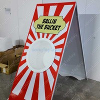 Jeu de lancer de balles en seau pour parcs d'aventure, fêtes foraines, stands de fête, jardins et événements, équipement d'amusement en PVC