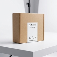 Boîte d'expédition pliable écologique en carton ondulé avec impression UV, cartes de remerciement, autocollants, taille personnalisée, pour cadeaux, cosmétiques, chaussettes