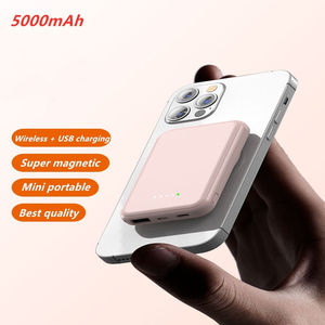 Slim 5000mah Smart Wireless Powerbank Battery <b>Charger</b> Mobile Mini Power Bank 5000mah case Magnetic Wireless Power Banks - Product Image 4