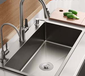 Évier de cuisine en acier inoxydable à cuve unique pour hôtel, appareil haut de gamme - Product Image 2
