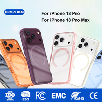 Étui de téléphone magnétique Laudtec OEM en TPU+PC, toucher confortable, finition mate ou ultra-transparente, pour iPhone 16 17 18 Pro/ Pro Max