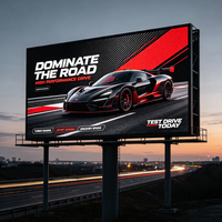 Layar LED Tetap Luar Ruangan P2.5 6000nit IP65 Papan Reklame Digital untuk Tampilan Iklan Berdiri Bebas di Pinggir Jalan