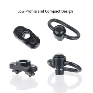 FOCUHUNTER 1.33 ''QD Sling Swivel Mount Heavy Duty <span class=keywords><strong>Quick</strong></span> Detach <span class=keywords><strong>Push</strong></span> <span class=keywords><strong>Button</strong></span> Swivels for Two Point Sling 360 ° Rotatable QD Sling - Product Image 5