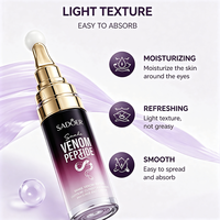 Crème Contour des Yeux Anti-Rides au Venin de Serpent et à la Caféine avec Acide Hyaluronique pour les Cernes, Hydratante et Nourrissante