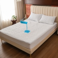 Protège-matelas en tissu polyester matelassé à ultrasons, imperméable, hypoallergénique, anti-acariens, taille et couleur personnalisées