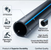 Tubo per Acqua PE100 in HDPE Vergine Resistente alla Corrosione per Irrigazione a Fusione a Caldo