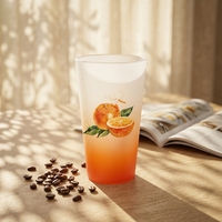 Tasse à boisson pavée de 17oz, 20 pièces, en verre dégradé coloré, coupe en cône, Mug publicitaire, pour boissons, nouvelle collection