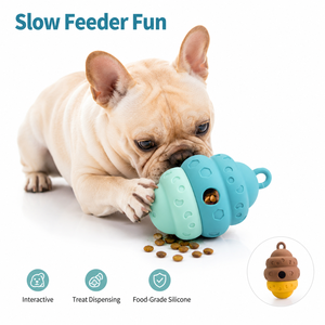 Giocattolo per Cani a Forma di Nido d'Ape in Silicone Alimentare, Dispenser di Crocchette Interattivo, Giocattolo <span class=keywords><strong>da</strong></span> Masticare per <span class=keywords><strong>Cuccioli</strong></span> in Fase di Dentizione - Product Image 2