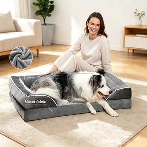 Lit orthopédique imperméable pour chien et chat, pour chiens de taille moyenne et grande, lavable en machine, matelas chaud pour animaux de compagnie - Product Image 5