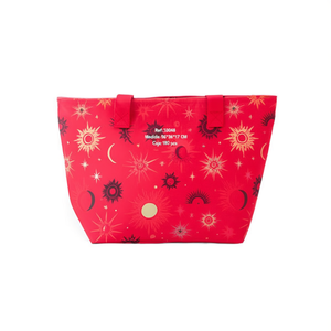 Borsa da spiaggia con stampa digitale stelle e luna 56x36x17cm con piccola tracolla per donna, uso estivo - Product Image 1