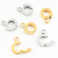 Fermoir à ressort en acier inoxydable plaqué or F147, multi-usages, ouvrable, pour bijoux, collier, bracelet, fabrication de bijoux DIY