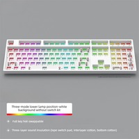 Kit YG108 Standard 100% Layout Hot Swap South RGB Rétroéclairé 3 Modes Sans Fil Barebone 108 Touches pour Claviers Personnalisés DIY