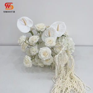 Bouquet de fleurs artificielles en orchidée blanche lisse pour la décoration de mariage, événements et fêtes, chemin de fleurs pour l'allée, pour le sol - Product Image 3
