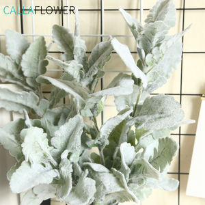 DY1-3125 ประดิษฐ์<span class=keywords><strong>Dusty</strong></span> <span class=keywords><strong>Miller</strong></span>สเปรย์สีเทาสีเขียวFlocked OakใบStemsผ้าไหม<span class=keywords><strong>Dusty</strong></span> <span class=keywords><strong>Miller</strong></span> Leafพืชสําหรับตกแต่งบ้าน - Product Image 5