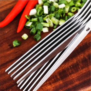 Kéo Cắt Nhiều Giấy Bằng Thép Không Gỉ Kéo Cắt <span class=keywords><strong>5</strong></span> Lớp Kéo Cắt Thảo Mộc Kéo Nhà Bếp - Product Image 3