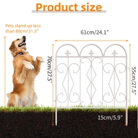 Clôture de jardin décorative en métal: 5 pièces Bordure de jardin enduite extérieure Bordure de fil de paysage Clôture de barrière pour animaux
