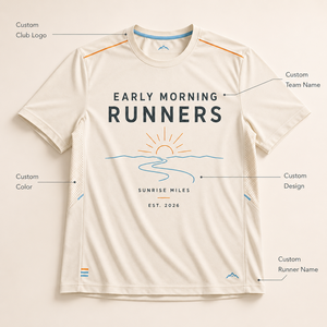 Camiseta Personalizada para Corredores Matutinos, Ropa de Entrenamiento para Carreras Matutinas, Ropa Deportiva de Alto Rendimiento - Product Image 6