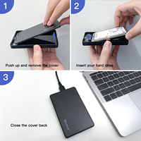 Harga Pabrik Penjualan Panas Plastik 2.5 Inch SATA External Hard Drive 500GB-6TB SSD Enclosure