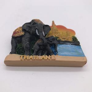 Imán de Resina 3D con Diseño de Elefante Tailandés, Adhesivo Magnético Moderno para Refrigerador, Recuerdo Turístico, Artesanía - Product Image 2