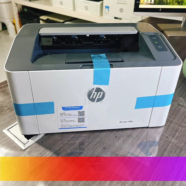 Laser 108w H.P A4 Black and White Wifi Printer Used Office case Machine