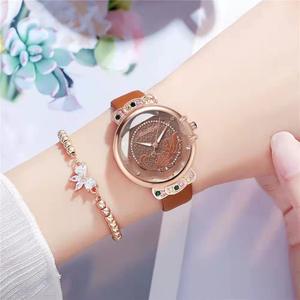 Montres pour femmes <span class=keywords><strong>à</strong></span> la mode avec bracelet, montre <span class=keywords><strong>pas</strong></span> chère pour fille, coffret cadeau, vente flash, ensemble de 2 montres pour femmes YuSa265, sans boîte - Product Image 3