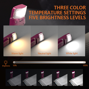 Luz de Lectura LED Mini Recargable por USB, Antideslumbrante, para el Cuidado de los Ojos, Marcador de Libros Portátil, Brillo Ajustable, Plegable, para el Hogar y el Dormitorio - Product Image 3