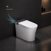 Toilette intelligente avec bidet intégré, séchoir à air chaud, siège chauffant, veilleuse et désodorisant