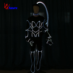 Traje Luminoso de Fibra Óptica, Traje de Baile Eléctrico Luminoso, Disfraz para DJ, Bar, EDM, Festival, Actuación en Escenario, Traje Brillante para Bailarina Gogo - Product Image 6