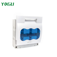 YOGU HR17 Interrupteur-sectionneur à couteau avec couvercle bleu transparent et état de la protection de circuit visible
