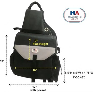 Muestras gratis de alforjas de cuerno para caballos; Alforjas para montar a caballo en senderos para selles de equitación western y de resistencia; Doble costura - Product Image 5