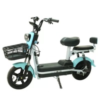 Vélo électrique pas cher de 14 pouces avec panneau d'instrumentation LCD intelligent, batterie au plomb-acide 48V 12A, vélo électrique 350W