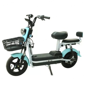 Bicicleta Eléctrica Económica de 14 Pulgadas con Panel de Instrumentos LCD Inteligente, Batería de Plomo-ácido de 48V 12A, Bicicleta Eléctrica de 350W - Product Image 2