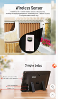 Horloge météo multifonctionnelle avec écran couleur WIFI, température intérieure et extérieure, humidité, vitesse du vent, prévisions météorologiques électroniques