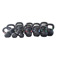 Kettlebell en fonte et acier massif, durable, avec revêtement thermolaqué et poignée confortable pour l'entraînement physique (vente en gros)