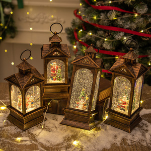 Lanternes à vent de Noël, boîtes à musique, veilleuses rétro, cadeaux, décorations de bureau, chandelier - Product Image 1