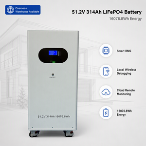 51.2V 314Ah 16kWh LiFePO4 Battery Support 15 Units Parallel WiFi APP Smart BMS 6000 Cycles Mobile EU Warehouse Stock ESS - Product Image 1