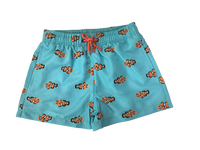 Shorts de Playa para Niños Unisex con Estampado de Vida Marina, Anti-UV, Secado Rápido, Traje de Baño Informal de Spandex/Poliéster