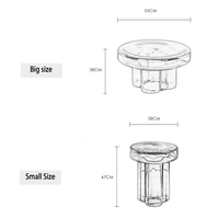 Meuble de style nordique, table basse ronde de luxe, table basse moderne en verre, petite table d'appoint