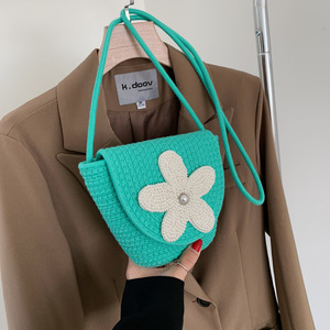 Sac seau tendance en corde de coton tressée, style ethnique rustique, avec perles, pour le commerce de gros à l'international - Product Image 3