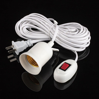 Support de lampe universel E27 avec interrupteur, longueur de câble 3-10m, adaptateur de douille pour ampoule LED, câble d'extension d'alimentation pour douille d'ampoule
