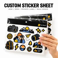 Autocollants en PVC pour papeterie OEM, impression couleur, découpe, finition brillante, autocollants de voyage pour photographie