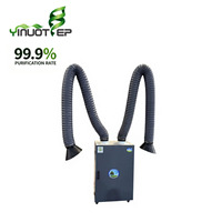 Extracteur de fumée de soudage industriel à double bras avec filtre pour soudage à l'arc sous gaz de protection