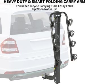 Oem supporto pieghevole camion suv auto portapacchi posteriore montate 2 3 4 bici e-bike porta bici - Product Image 5