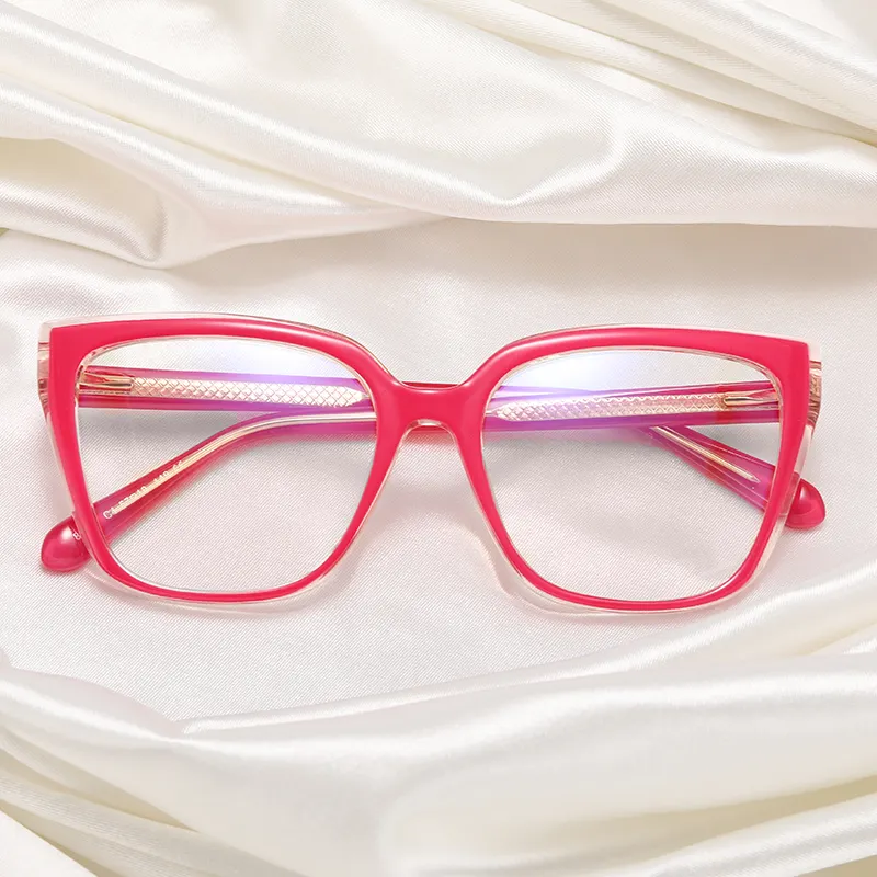 MS 82047 kacamata anti cahaya biru wanita, kacamata plastik bingkai Tr optik Logo kustom