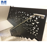 Rampe en aluminium composite de haute qualité avec gravure laser 3D, revêtement imperméable, décoration de jardin, rampe légère en aluminium